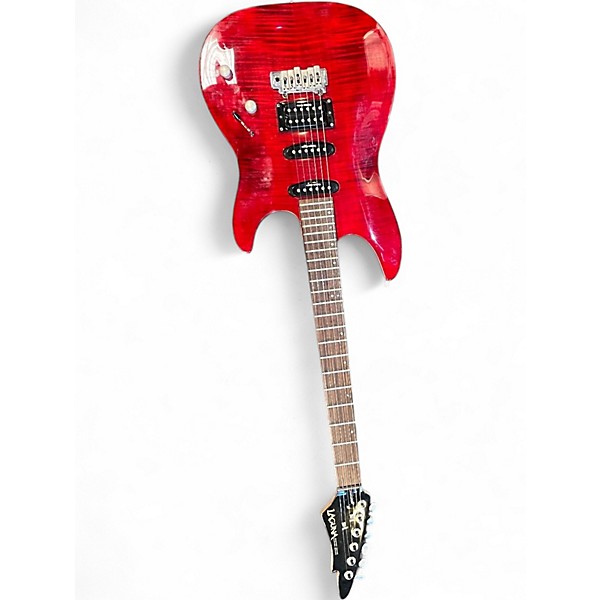 Used Laguna LE422 Trans Red Solid Body Electric Guitar
