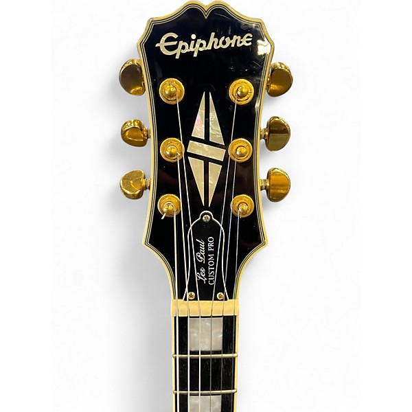 Used Epiphone Les Paul Custom Pro BLACK Solid Body Electric Guitar