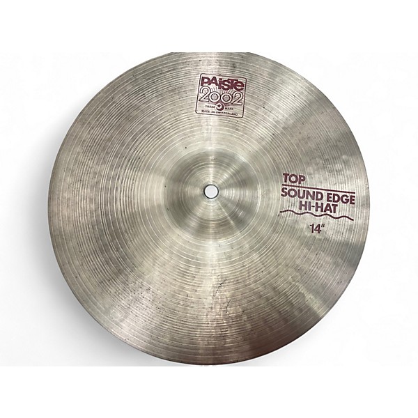 Used Paiste 14in 2002 SOUND EDGE HI HAT PAIR Cymbal