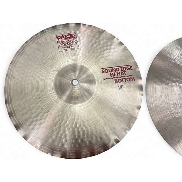 Used Paiste 14in 2002 SOUND EDGE HI HAT PAIR Cymbal