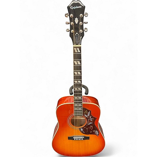 Used Epiphone Hummingbird Pro Cherry Sunburst Acoustic Electric Guitar