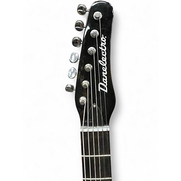 Used Danelectro Baritone Black Hollow Body Electric Guitar