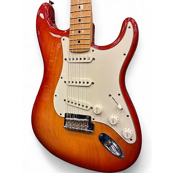 Used Fender American Professional Stratocaster SSS Trans Amber Solid Body Electric Guitar