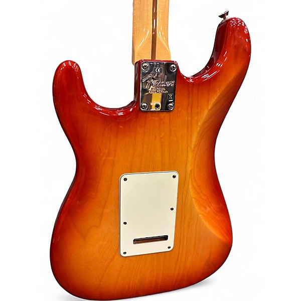 Used Fender American Professional Stratocaster SSS Trans Amber Solid Body Electric Guitar