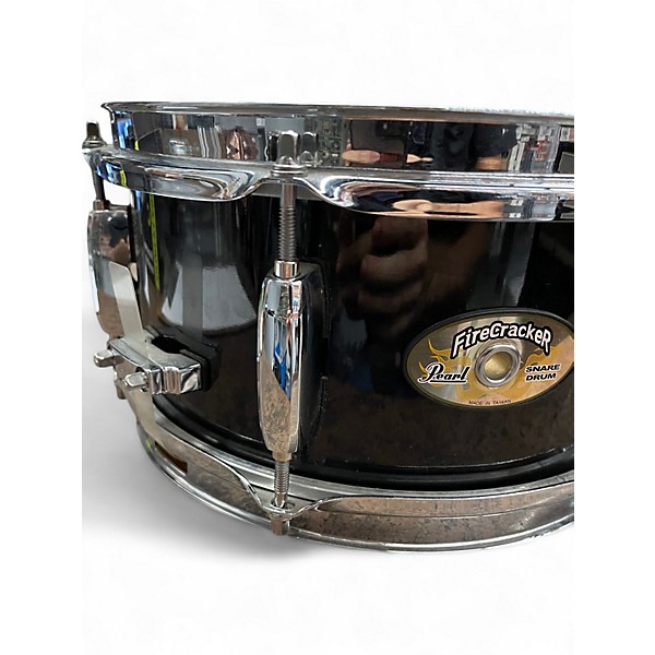 Used Pearl 5X10 Firecracker Snare Black Drum