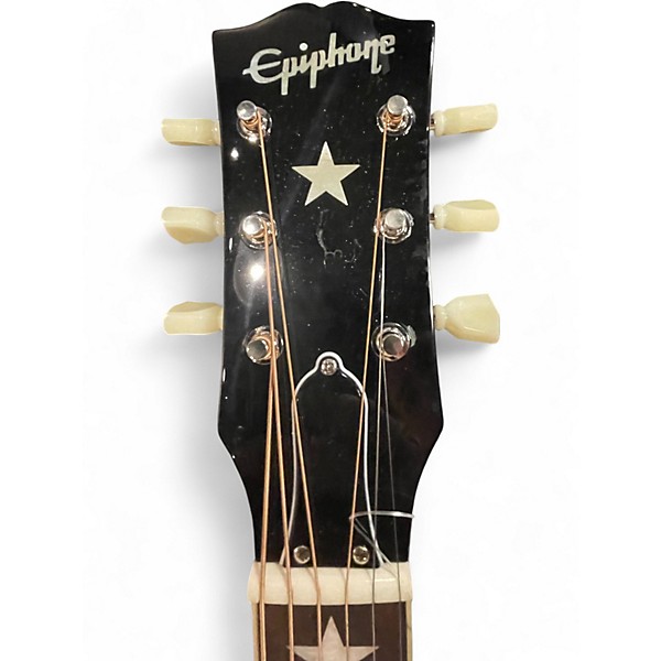 Used 2025 Epiphone J-180 Ebony Acoustic Electric Guitar