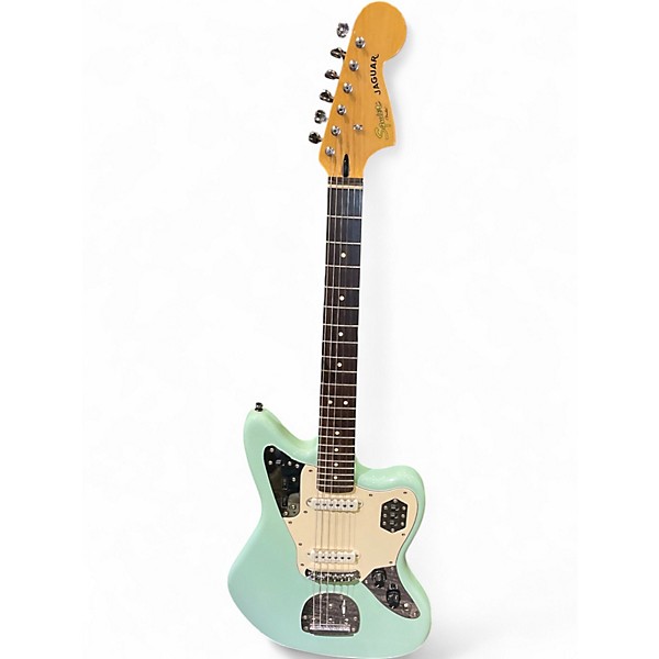 Used Squier Vintage Modified Jaguar Surf Green Solid Body Electric Guitar