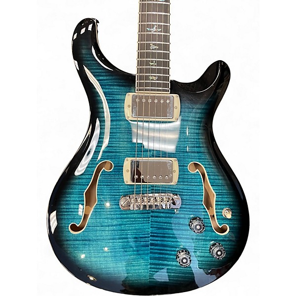 Used PRS SE Hollowbody II Piezo Peacock Blue Hollow Body Electric Guitar