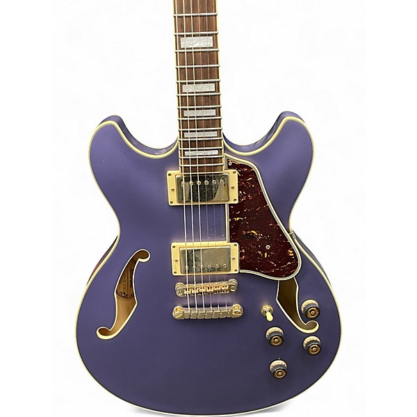 Used Ibanez AS73G Metallic Purple Flat Hollow Body Electric Guitar