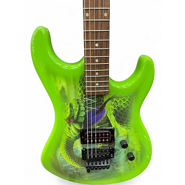 Used Kramer Baretta snake sabo snake green Solid Body Electric Guitar