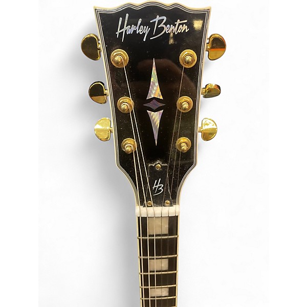 Used Harley Benton SC-500 WH HIGH GLOSS WHITE & GOLD Solid Body Electric Guitar