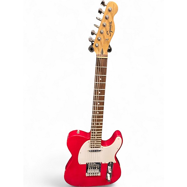 Used Squier Standard Telecaster Red Sparkle Solid Body Electric Guitar