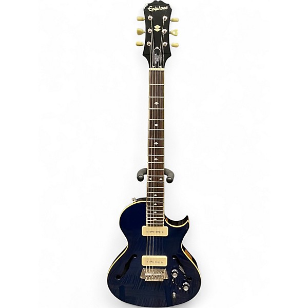 Used Epiphone Blues Hawk Deluxe w p-90's Blue Solid Body Electric Guitar