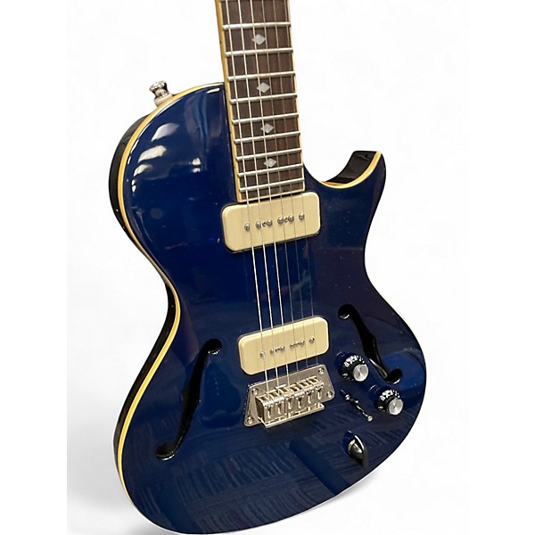 Used Epiphone Blues Hawk Deluxe w p-90's Blue Solid Body Electric Guitar