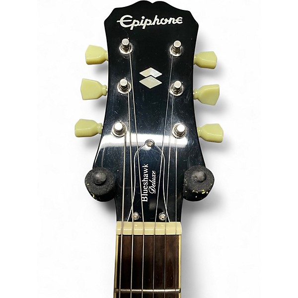 Used 2015 Epiphone Blueshawk Deluxe Midnight Sapphire Hollow Body Electric Guitar