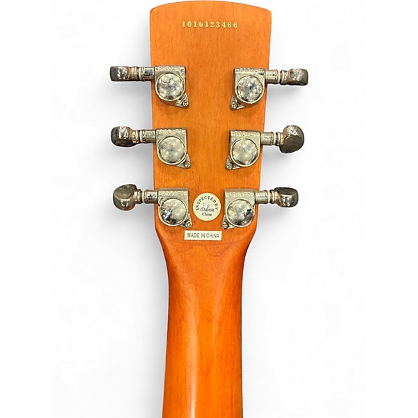 Used Dobro Hound Dog Deluxe Round Neck Vintage Brown Resonator Guitar