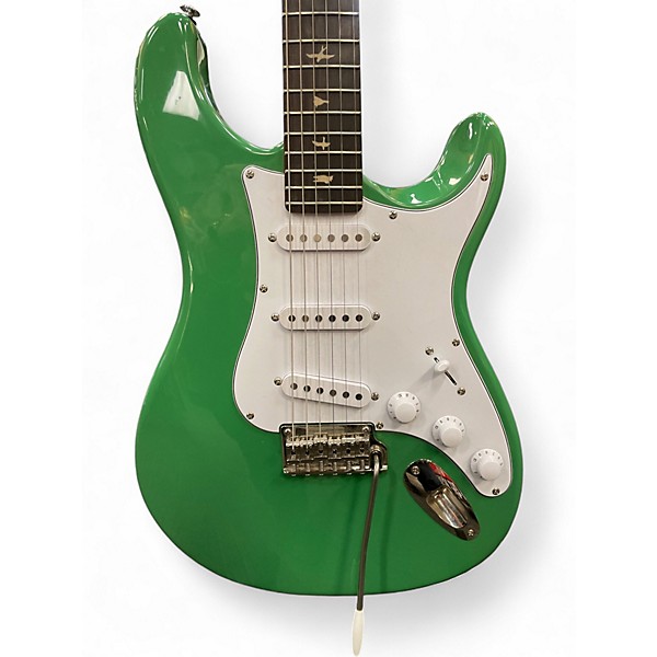 Used PRS SE Silver Sky Emerald Green Solid Body Electric Guitar