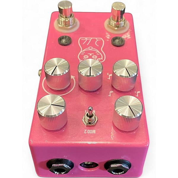 Used JHS Pedals Lucky Cat Delay Pink Effect Pedal