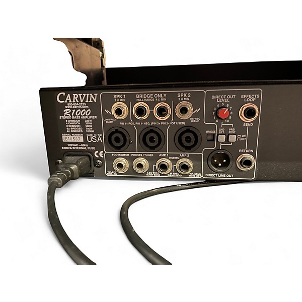 Used Carvin R1000 Red Line Bass Amp Head