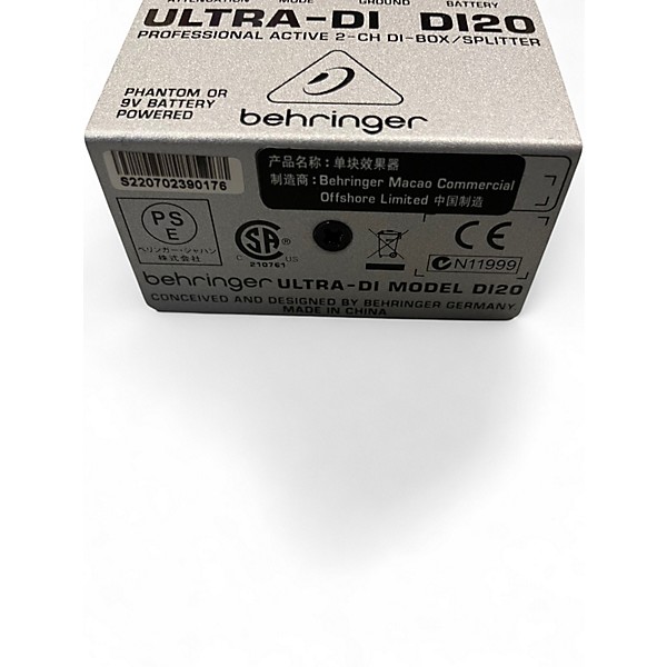 Used Behringer DI20 Ultra Direct Box