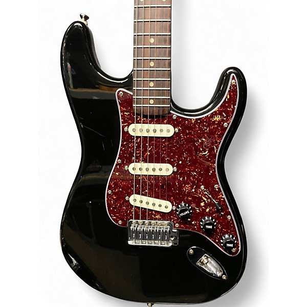 Used Squier Affinity Stratocaster 20th Anniversary Modded Black Solid Body Electric Guitar