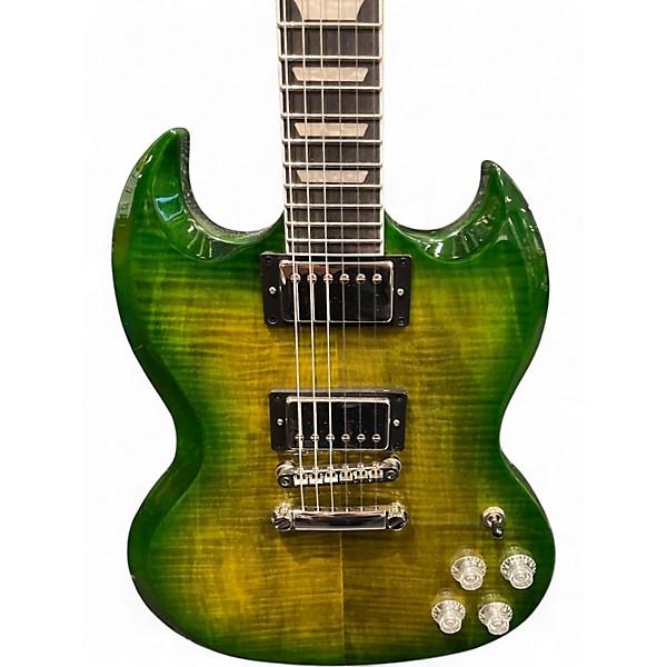 Used Epiphone Inspired By Gibson SG Modern Figured Iguana Burst Solid Body Electric Guitar