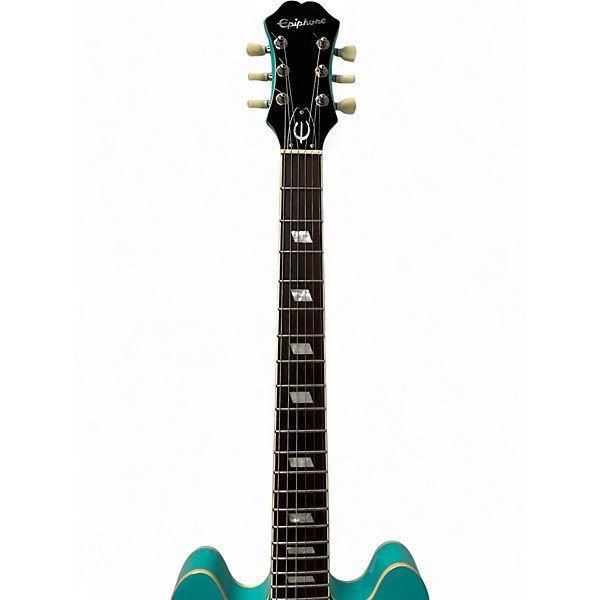 Used Epiphone Casino Coupe Modified w/Noiseless P-90's Turquoise Hollow Body Electric Guitar