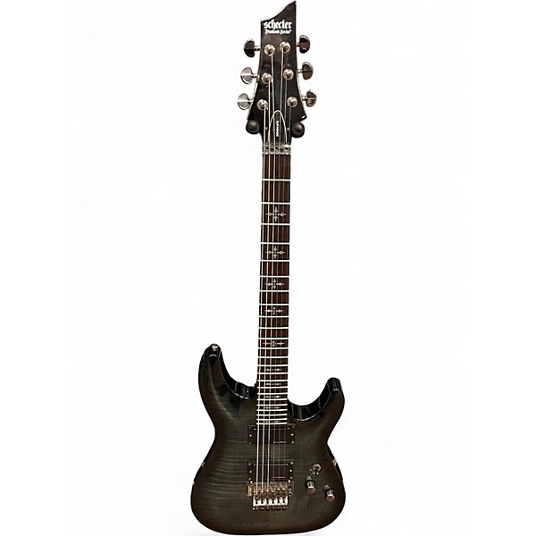 Used Schecter Guitar Research Demon 6 FR Trans Gray Solid Body Electric Guitar