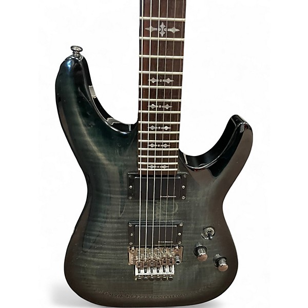Used Schecter Guitar Research Demon 6 FR Trans Gray Solid Body Electric Guitar