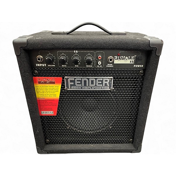 Used Fender Rumble 15 15W 1X8 Bass Combo Amp
