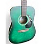 Used Art & Lutherie Wild Cherry Transparent Green Satin Acoustic Guitar
