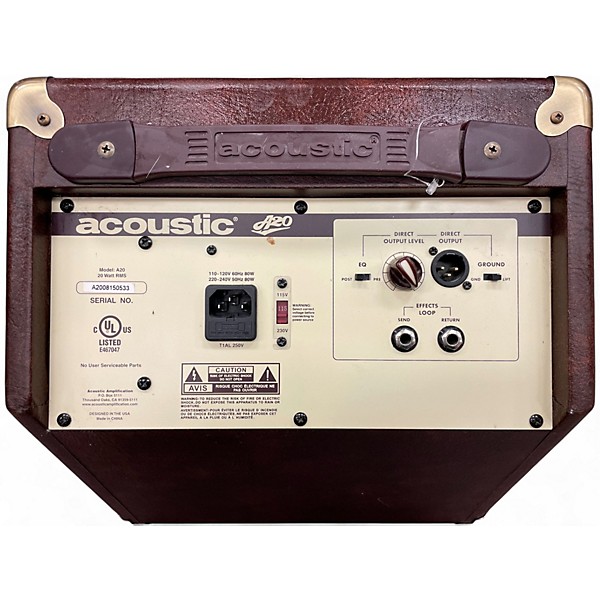 Used Acoustic A20 20W Acoustic Guitar Combo Amp
