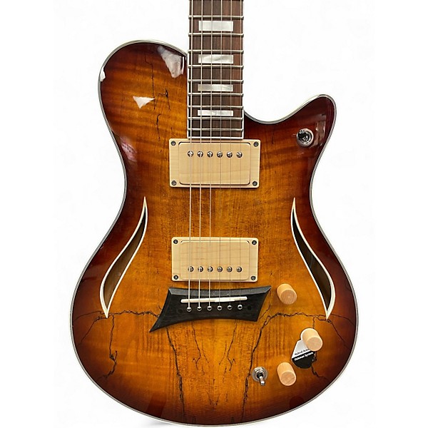 Used Michael Kelly Hybrid Special Spalted Maple Burst Hollow Body Electric Guitar