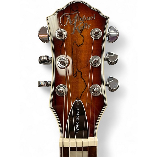 Used Michael Kelly Hybrid Special Spalted Maple Burst Hollow Body Electric Guitar