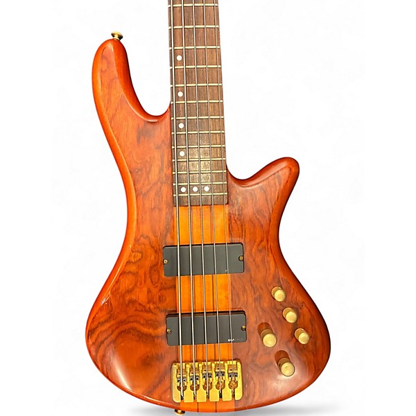Used Schecter Guitar Research Stiletto Studio 5 String honey Electric Bass Guitar