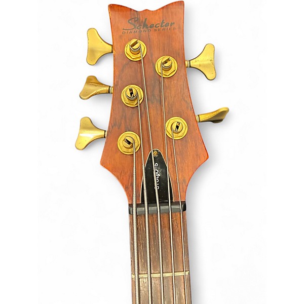 Used Schecter Guitar Research Stiletto Studio 5 String honey Electric Bass Guitar