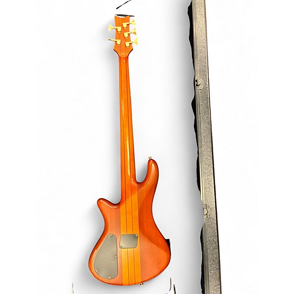 Used Schecter Guitar Research Stiletto Studio 5 String honey Electric Bass Guitar