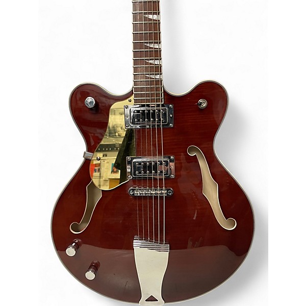 Used Eastwood Classic 6 Left-Handed Walnut Hollow Body Electric Guitar