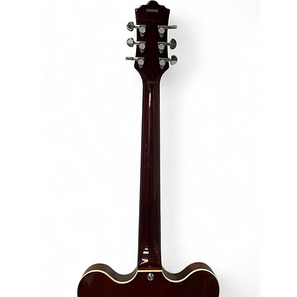 Used Eastwood Classic 6 Left-Handed Walnut Hollow Body Electric Guitar