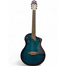 Used Ortega Tour Player Blue Burst Classical Acoustic Electric Guitar