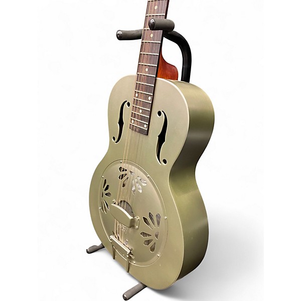 Used Gretsch Guitars G9201 Honeydipper Metal Round Neck Silver Resonator Guitar