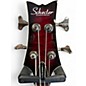 Used Schecter Guitar Research Stiletto Extreme 4 String Red Electric Bass Guitar