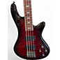 Used Schecter Guitar Research Stiletto Extreme 4 String Red Electric Bass Guitar