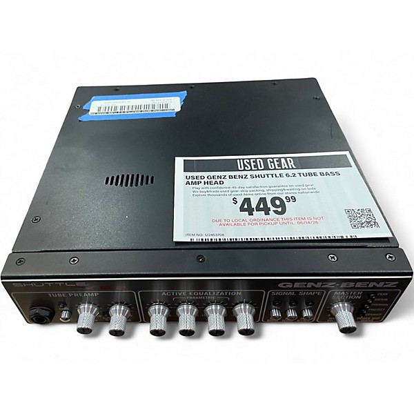 Used Genz Benz SHUTTLE 6.2 Tube Bass Amp Head