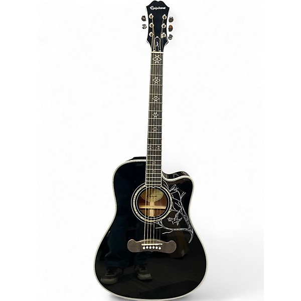 Used Epiphone Dave Navarro Signature Black Acoustic Electric Guitar