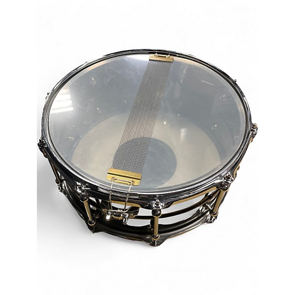 Used Ludwig 14in UNIVERSAL BLACK BRASS Black Chrome Drum
