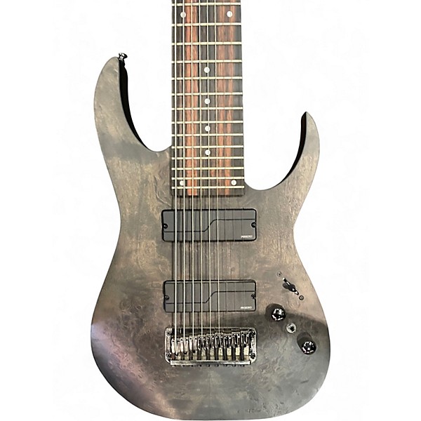 Used Ibanez RG9PB Trans Gray Solid Body Electric Guitar
