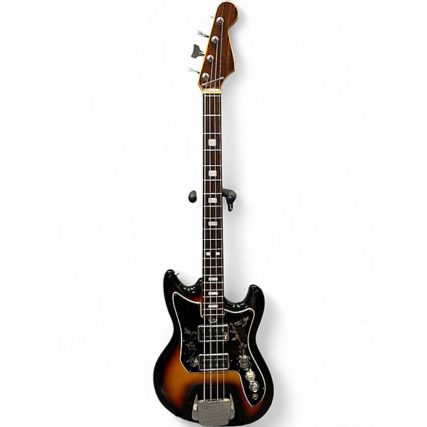 Vintage 1960s Teisco EB-120 3 Color Sunburst Electric Bass Guitar