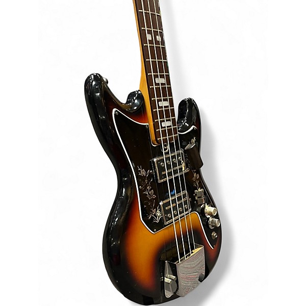 Vintage 1960s Teisco EB-120 3 Color Sunburst Electric Bass Guitar