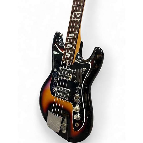 Vintage 1960s Teisco EB-120 3 Color Sunburst Electric Bass Guitar